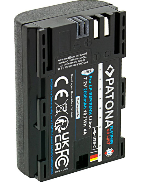 LP-E6P Platinum con ingresso USB-C