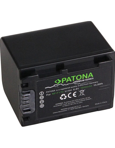 PATONA PREMIUM BATTERY SONY NP-FV30 NP-FV50 NP-FV70 NP-FV100 DCR SR21E