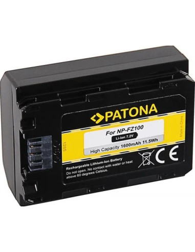 PATONA BATTERY SONY NP-FZ100 A7 III A7M3 ALPHA 7 III A7 R III A7RM3 ALPHA 7 R III A9 ALPHA 9 FZ100