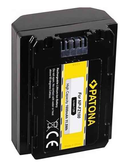 PATONA BATTERY SONY NP-FZ100 A7 III A7M3 ALPHA 7 III A7 R III A7RM3 ALPHA 7 R III A9 ALPHA 9 FZ100