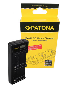 PATONA DUAL LCD USB CHARGER  SONY NP-F550 F750 F970 FM50 FM500HA1 NP_F