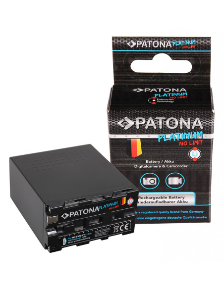 PATONA PLATINUM BATTERY F. SONY NP-F970 TESLA CELLS IN HEAT RESISTANT V1 CASE 10.000MAH