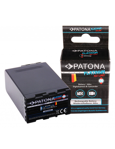 PATONA PLATINUM BATTERY AKKU BP-U100 PER SONY PMW-EX1 EX3 F3 F3K F3L FX5 FX7 FX9 PMW-150 MIT 2X D-TAP