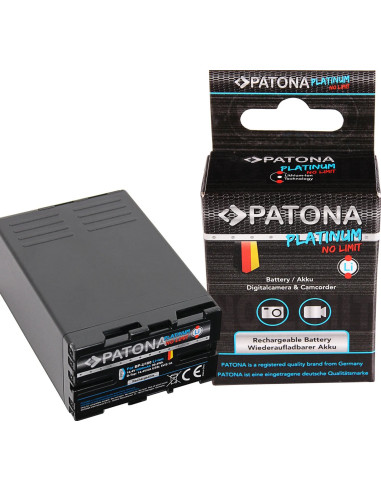 PATONA PLATINUM BATTERY AKKU BP-U100 PER SONY PMW-EX1 EX3 F3 F3K F3L FX5 FX7 FX9 PMW-150 MIT 2X D-TAP