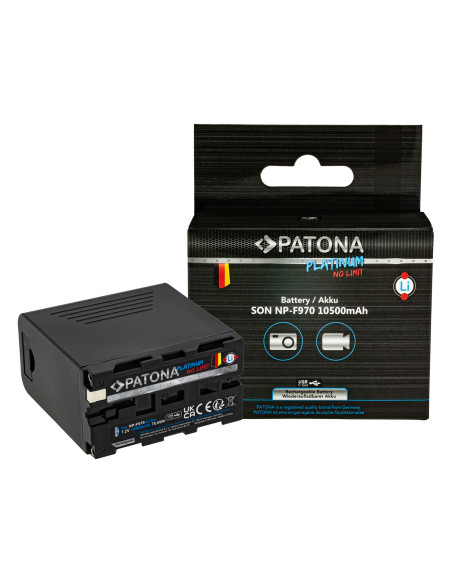 PATONA PLATINUM BATTERY WITH PD20W USB-C IN/OUT FOR SONY NP-F970 F960 F950 PD20W USB-A 5V/2A