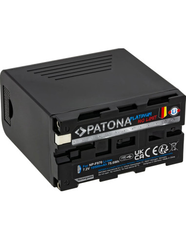 PATONA PLATINUM BATTERY WITH PD20W USB-C IN/OUT FOR SONY NP-F970 F960 F950 PD20W USB-A 5V/2A