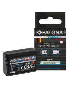PATONA PLATINUM BATTERY WITH USB-C INPUT FOR SONY NP-FW50 NEX.3 NEX.3C NEX.5 NEX.5A