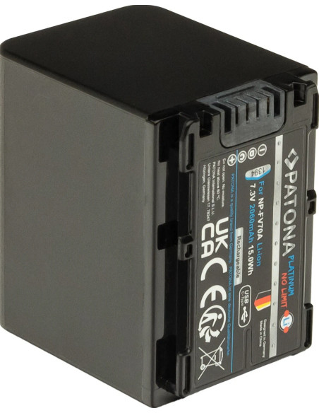 1394 Batteria per fotocamera/videocamera Ioni di Litio 2060 mAh