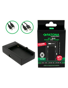 PATONA PREMIUM MULTI ADAPTER AND CHARGER FOR SONY NP-F SERIES PD30W USB-C DC5521/DC5525 DC8V/12V WITH 1/4 INCH THREAD