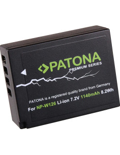 PATONA PREMIUM BATTERY FUJI NP-W126 HS33 EXR FUJIFILM FUJI FINEPIX -PRO 1 HS30 EXR 2