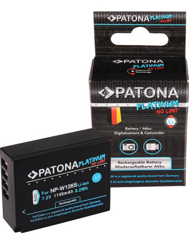 PATONA PLATINUM BATTERY FUJI NP-W126S HS33 EXR FUJIFILM FUJI FINEPIX -PRO 1 HS30 EXR FUJI X-T3, VPB-XT3