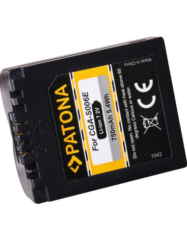PATONA BATTERY PANASONIC LUMIX DMC-FZ50, FZ7, FZ8 CGR-S006