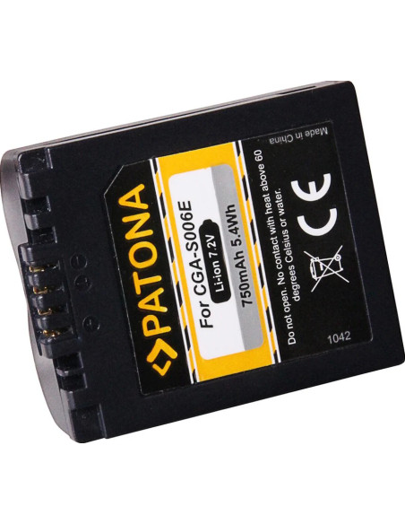 PATONA BATTERY PANASONIC LUMIX DMC-FZ50, FZ7, FZ8 CGR-S006