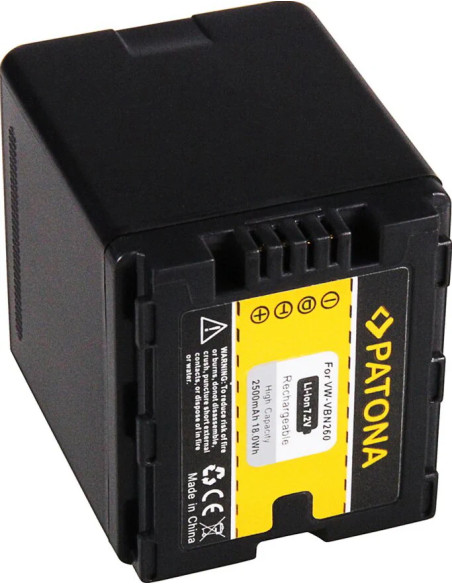 PATONA BATTERY PANASONIC HDC-SD800 SD900 SD909 TM900 HS900 VW-VBN260
