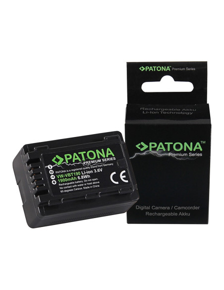 PATONA PREMIUM BATTERY PANASONIC VW-VBT190 HC-V757 V777 VX878 WX979