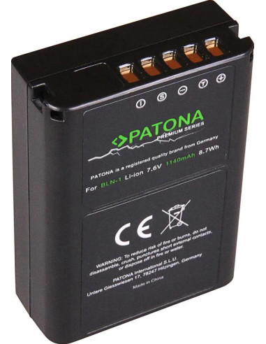 PATONA PREMIUM BATTERY OLYMPUS BLN1 OM-D OMD E-M5 STYLUS XZ-2 PEN E-P5 E-M1