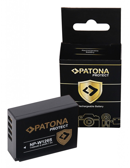 PATONA PROTECT BATTERY FUJI X-T3 VPB-XT3 NP-W126S HS33 EXR FUJIFILM FINEPIX -PRO 1 HS30
