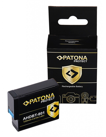 PATONA PROTECT BATTERY GOPRO HERO 8 AHDBT-801 HERO 7 AHDBT-701 HERO 6 HERO 5 AHDBT-501