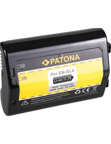PATONA BATTERY NIKON EN-EL4 ENEL4A D2H D2HS D2X D2XS D3 D3X F6