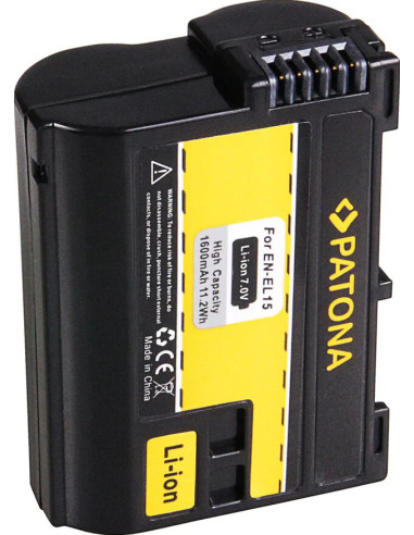 PATONA BATTERY EN-EL15 ENEL15 NIKON V1 D7000 D800 D800 Z6 Z7 100% DECODED