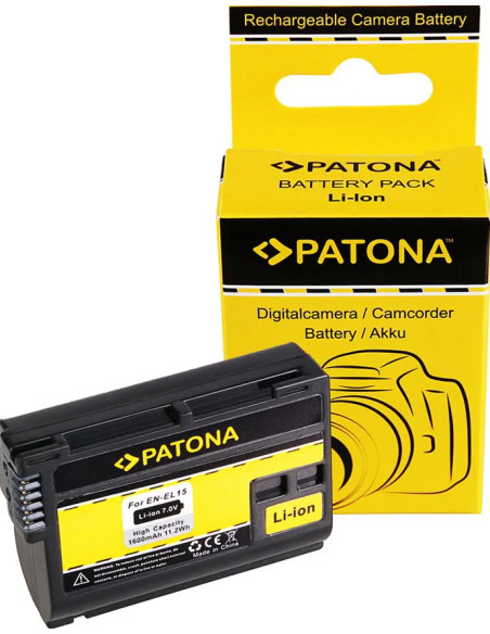 PATONA BATTERY EN-EL15 ENEL15 NIKON V1 D7000 D800 D800 Z6 Z7 100% DECODED