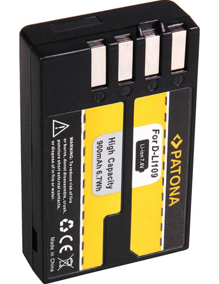 PATONA BATTERY PENTAX D LI109 D-LI109 K30 K-50 K-500 K2 K-2 K-R KR