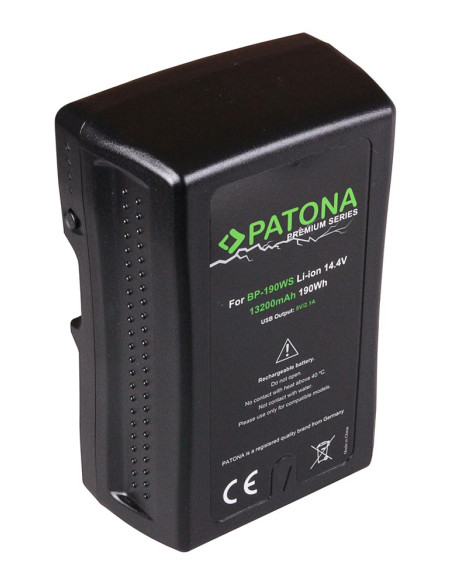 Batteria Premium V-Mount 190Wh 14.4V 13200 mAh