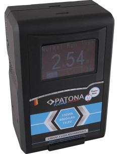 PATONA PLATINUM LCD BATTERY RED ARRI V-MOUNT 150WH SONY DSR 250P 600P 650P 652P HDW 800P PDW 850 BP-150W 2