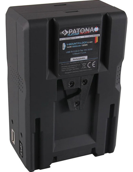 PATONA PLATINUM LCD BATTERY RED ARRI V-MOUNT 150WH SONY DSR 250P 600P 650P 652P HDW 800P PDW 850 BP-150W