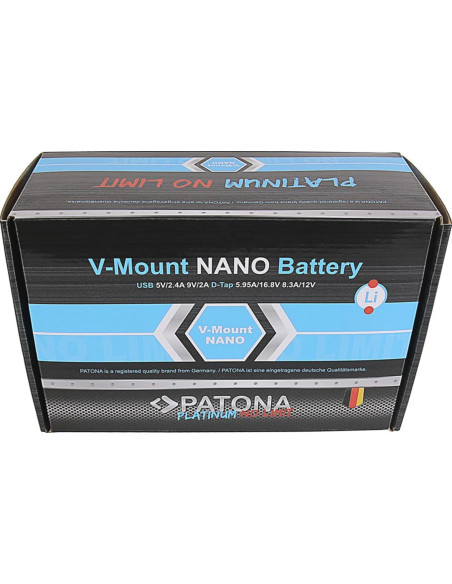 PATONA PLATINUM NANO V190 V-MOUNT 189WH SONY DSR 600P 650P 652P HDW 800P PDW 850 BP-150W RED ARRI