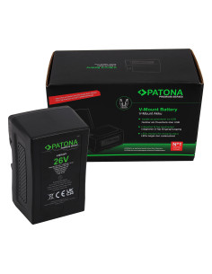 PATONA BATTERY V-MOUNT FOR 26V LAMPS 302.4WH PANASONIC CELLS USB OUTPUT 5V/2A