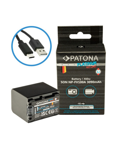 Batteria Platinum con Input USB-C per Sony NP-FV100