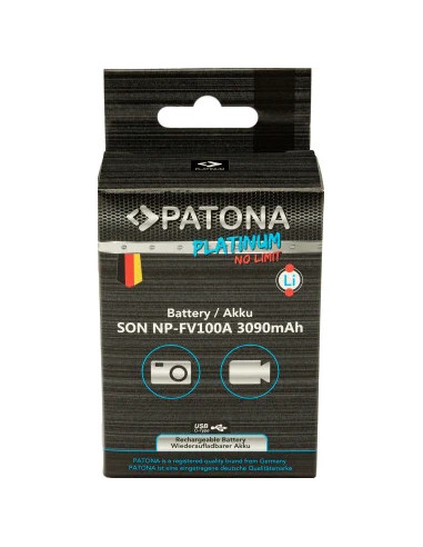 Batteria Platinum con Input USB-C per Sony NP-FV100