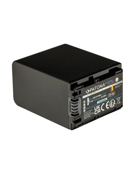 Batteria Platinum con Input USB-C per Sony NP-FV100