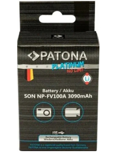 Batteria Platinum con Input USB-C per Sony NP-FV100