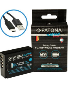 PATONA PLATINUM BATTERY WITH USB-C INPUT FOR FUJI NP-W126S FUJIFILM X-H1 FUJIFILM X-PRO3 FUJIFILM X-T100 2