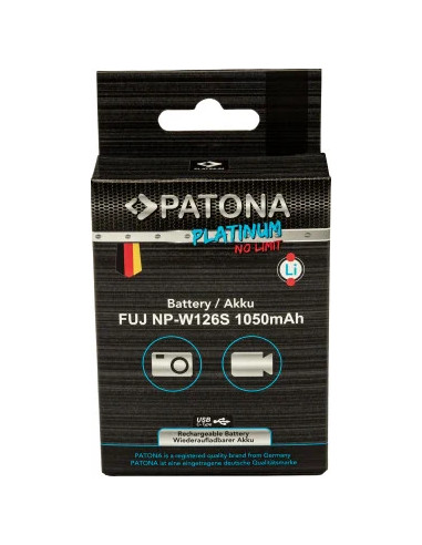 PATONA PLATINUM BATTERY WITH USB-C INPUT FOR FUJI NP-W126S FUJIFILM X-H1 FUJIFILM X-PRO3 FUJIFILM X-T100