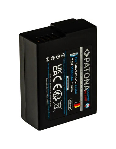 PATONA PLATINUM BATTERY WITH USB-C INPUT FOR PANASONIC DMW-BLC12 FZ2000 FZ300 GX8 G81 GH2