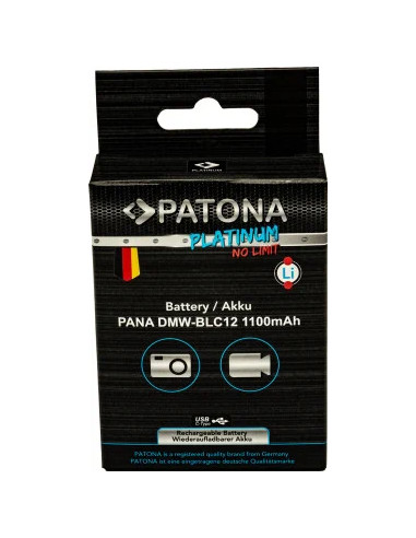 PATONA PLATINUM BATTERY WITH USB-C INPUT FOR PANASONIC DMW-BLC12 FZ2000 FZ300 GX8 G81 GH2