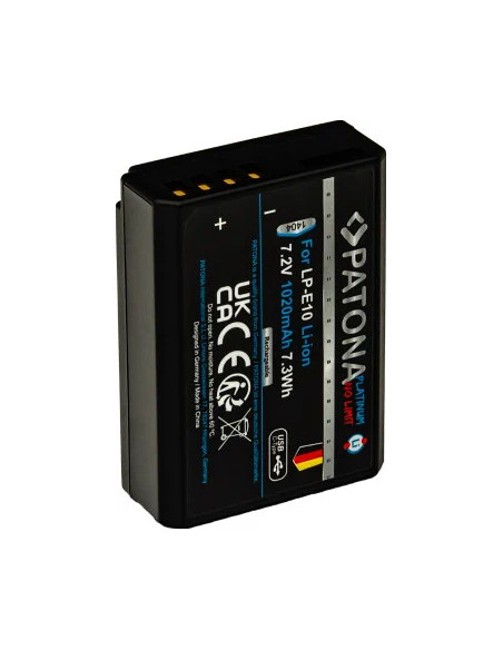PATONA PLATINUM BATTERY WITH USB-C INPUT FOR CANON LP-E10 LPE10 EOS1100D EOS 1100D