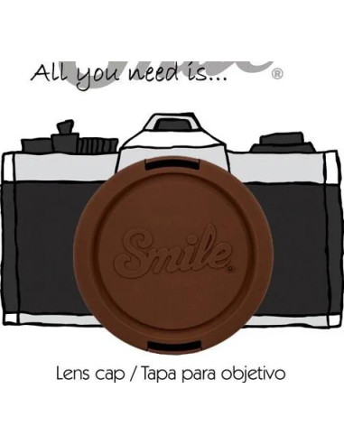 Indi Fotocamera 55mm Marrone tappo per obiettivo