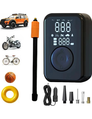 PATONA ELECTRIC AIR PUMP 10.3BAR 150PSI PORTABLE BATTERY COMPRESSOR LED LIGHT SOS LIGHT POWER BANK FOR CAR E-BIKE MOTORCYCLE INC