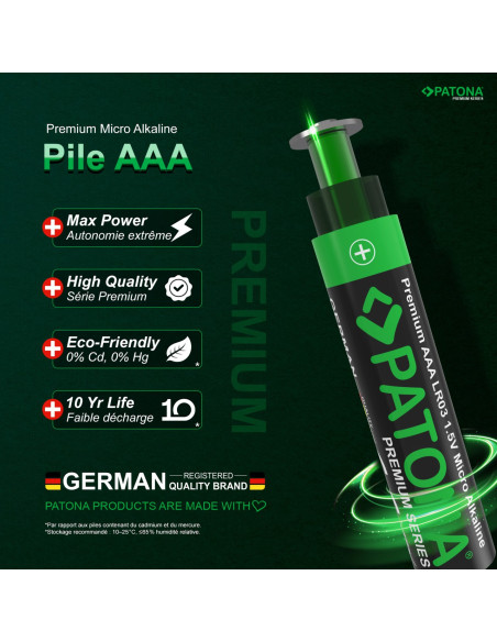 PREMIUM 10 PIECES ALKALINE AAA MICRO LR03 BATTERY