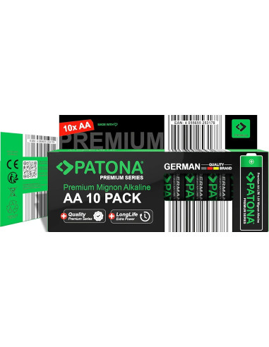 PATONA PREMIUM 10 PIECES ALKALINE AA MIGNON LR06 BATTERY