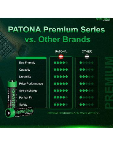 PATONA PREMIUM 10 PIECES ALKALINE AA MIGNON LR06 BATTERY