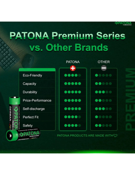 PATONA PREMIUM 10 PIECES ALKALINE AA MIGNON LR06 BATTERY