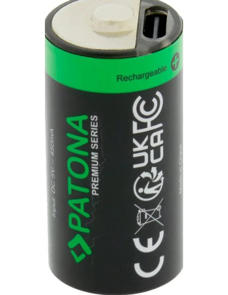 PREMIUM USB-C 4X CR123A RECHARGEABLE LITHIUM BATTERIES 2400MWH 3.0V RECHARGEABLE WITH 1 TO 2