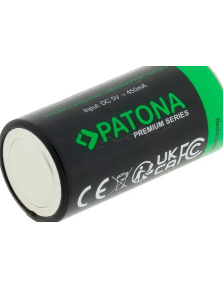 PREMIUM USB-C 4X CR123A RECHARGEABLE LITHIUM BATTERIES 2400MWH 3.0V RECHARGEABLE WITH 1 TO 2