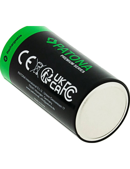 PATONA PREMIUM USB-C 2X LR14 BABY C BATTERIES LITHIUM 3450MWH 1.5V RECHARGEABLE WITH 1 TO 2 USB-C CHARGING CABLE