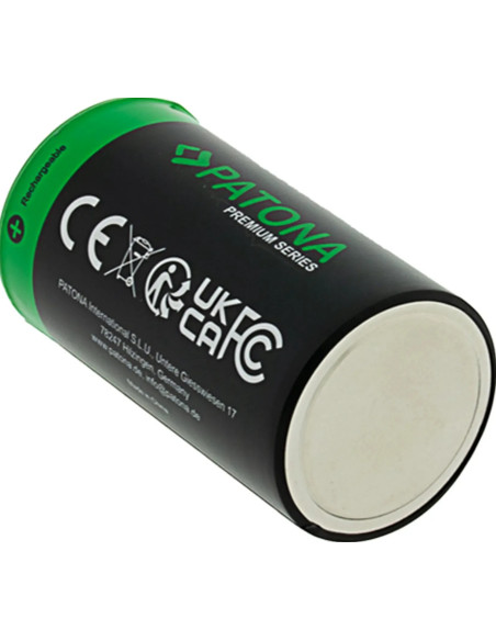 PREMIUM USB-C 2X LR20 MONO D BATTERIES LITHIUM 6000MWH 1.5V RECHARGEABLE WITH 1 TO 2 USB-C CH